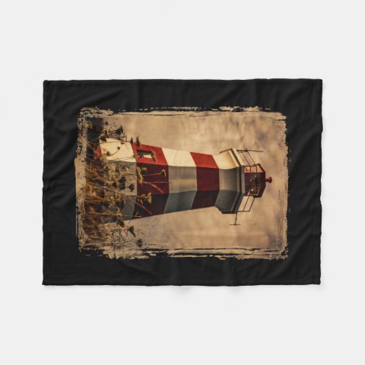 Westerne vuurtoren van Brier Island Fleece Deken (Voorkant (Horizontaal))