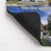 Westerne vuurtoren van Michigan mousepad Muismat (Hoek)