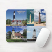 Westerne vuurtoren van Michigan mousepad Muismat (Met muis)