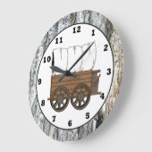 Westerne Wagon Wagon Wandklok in het land (Hoek)