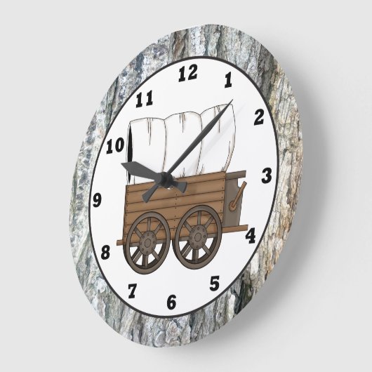 Westerne Wagon Wagon Wandklok in het land (Hoek)