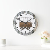 Westerne Wagon Wagon Wandklok in het land (Huis)