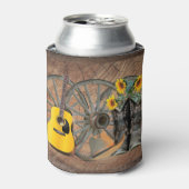 Westerne Wagon Wheel Guitar Cowboylaarzen Zonneblo Blikjeskoeler (Blikje Voorkant)