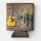 Westerne Wagon Wheel Guitar Cowboylaarzen Zonneblo Blikjeskoeler (Voorkant)