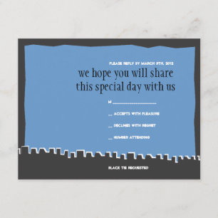 Westerne Wall Israel Bar Bat Mitzvah-antwoordkaart RSVP Kaartje