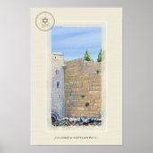 Westerne Wall KOTEL Jerusalem David Old City Art Poster (Voorkant)