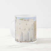 Westerne Wall KOTEL Jerusalem David Old City Praye Matglas Koffiemok (Voorkant links)