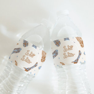 Westerne waterputflesetiketten waterfles etiket