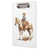 Westerne Waterverf Blonde Cowgirl, custom Klembord (Links)