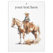 Westerne Waterverf Blonde Cowgirl, custom Klembord (Achterkant)