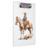 Westerne Waterverf Blonde Cowgirl, custom Klembord (Rechts)