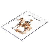 Westerne Waterverf Blonde Cowgirl, custom Notitieboek (Linkerzijde)