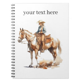 Westerne Waterverf Blonde Cowgirl, custom Notitieboek