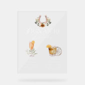 Westerne Waterverf Bruid & bruidegom Signature Dri Acryl Bord (Voorkant)