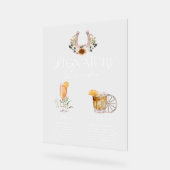 Westerne Waterverf Bruid & bruidegom Signature Dri Acryl Bord (Hoek)