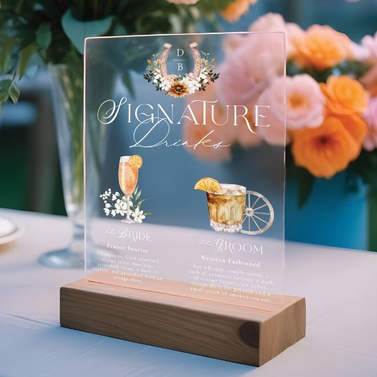 Westerne Waterverf Bruid & bruidegom Signature Dri Acryl Bord