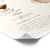 Westerne Waterverf Bruid & bruidegom Signature Dri Poster (Hoek)