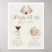 Westerne Waterverf Bruid & bruidegom Signature Dri Poster (Voorkant)