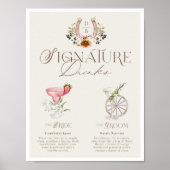 Westerne Waterverf Bruid & bruidegom Signature Dri Poster (Voorkant)