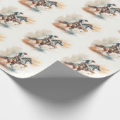 Westerne Waterverf "Bucking Bronco" Cadeaupapier (Hoek)