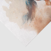 Westerne Waterverf "Bucking Bronco" Tissuepapier (Detail)