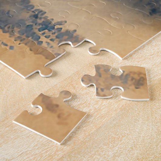 Westerne Waterverf "Riders in the Dawn" Legpuzzel (Zijkant)