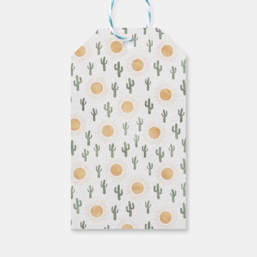 Westerne Waterverf Verjaardag Dank u Labels Cadeaulabel (Achterkant)