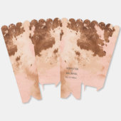 Westerne Wedding Blush Koeienhuid Country Popcorn Bedankdoosjes (Ongevouwen)