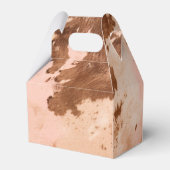 Westerne Wedding Blush Koeienhuid Land Bedankdoosjes (Achterkant)