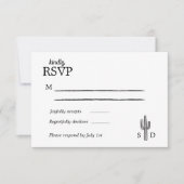 Westerne Wedding RSVP kaart (Voorkant)