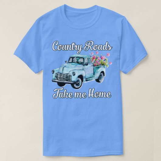 Westerne wegbanen in Texas: T-shirt (Design voorkant)
