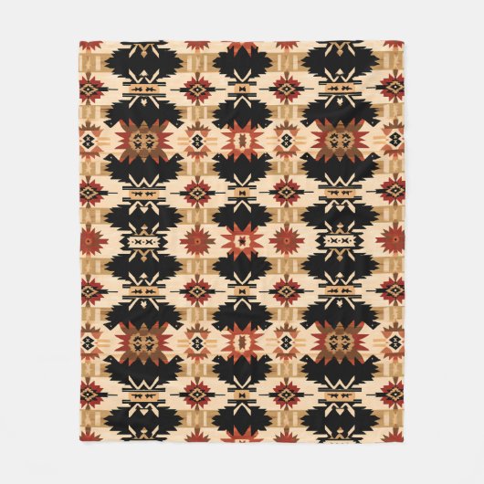 Westerne werpdeken – Gezellige Southwest Charm Fleece Deken (Voorkant)