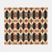 Westerne werpdeken – Gezellige Southwest Charm Fleece Deken (Voorkant (Horizontaal))
