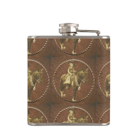  Westerne whiskyfles Heupfles (Achterkant)