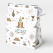 Westerne Wild West Cowboy Birthday Dank je Bedankdoosjes (Achterkant)