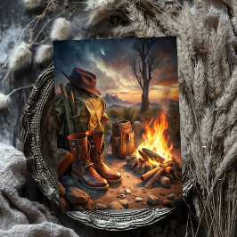 Westerne Wild West cowboylaarzen vuur prairie Tissuepapier