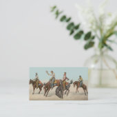 Westerne Wild West Cowboys Bucking Horses Visitekaartje (Staand voorkant)