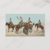 Westerne Wild West Cowboys Bucking Horses Visitekaartje (Voorkant)