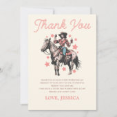 Westerne Wild West verjaardag Bedankkaart (Voorkant)