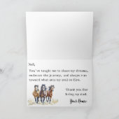 Westerne wilde en gratis Mustang Horses Vaderdag Bedankkaart (Binnen)