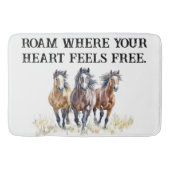 Westerne wilde & gratis Mustang paarden Badmat (Voorkant)