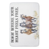 Westerne wilde & gratis Mustang paarden Badmat (Voorkant Verticaal)