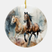 Westerne wilde paarden Ornament (Achterkant)