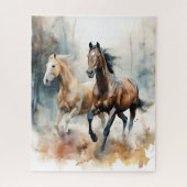 Westerne wilde paardenpuzzel legpuzzel (Verticaal)