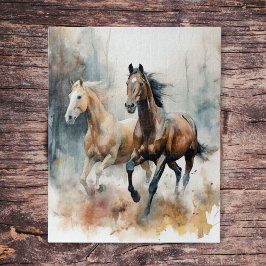 Westerne wilde paardenpuzzel legpuzzel