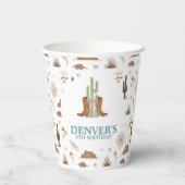 Westerne Wilde West Cowboy Birthday Party Papieren Bekers (Achterkant)