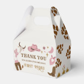 Westerne Wilde West Cowboy Rodeo Birthday Party Bedankdoosjes (Achterkant)