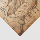 Westerne Wilde Westen Oude Schatkaart waterverf Tissuepapier (Detail)