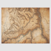 Westerne Wilde Westen Oude Schatkaart waterverf Tissuepapier (Voorkant)