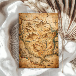 Westerne Wilde Westen Oude Schatkaart waterverf Tissuepapier